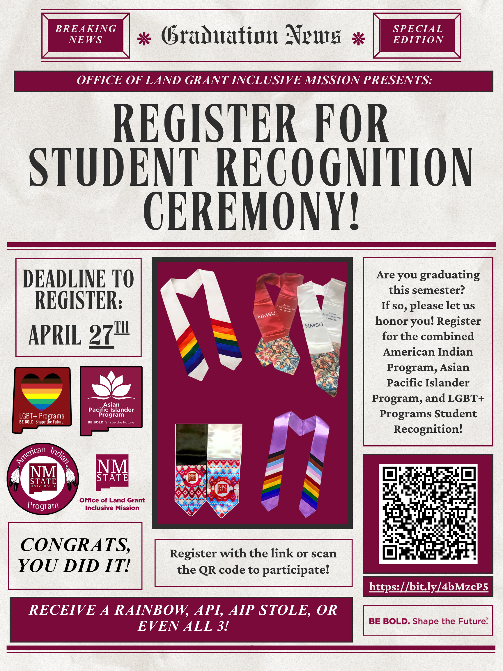 Stole Ceremony 2026 Spring Flyer